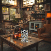 黒パーソナライズされた、白、金ゴールド刺繍 Case-Mate iPhoneケース