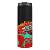 黒パーソナライズされた、金ゴールド、ブルゴーニュ、大理石アート タンブラー (裏面)