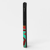 黒パーソナライズされた、金ゴールド、ブルゴーニュ、大理石アート Case-Mate iPhoneケース (裏面/左)