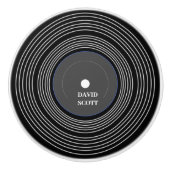 黒パーソナライズされたLpビニル セラミックノブ (正面)