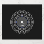 黒パーソナライズされたLpビニル ビールラベル (シングルラベル)