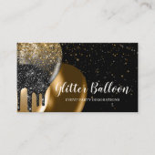 黒パーティー装飾イベントプラン誕生日バルーン 名刺 (正面)