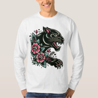 黒ヒョウの花 Tシャツ