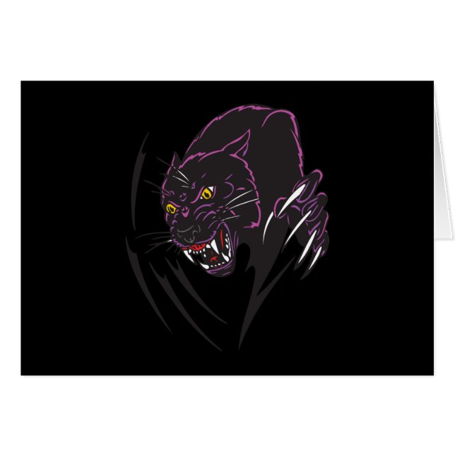 黒ヒョウの部族デザイン (正面横)