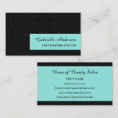 黒ヒョウエレガントプリント認定美容師 名刺 (正面/裏面)