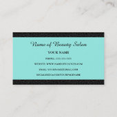 黒ヒョウエレガントプリント認定美容師 名刺 (裏面)