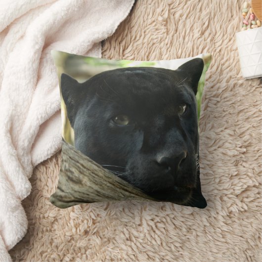 黒ヒョウ化粧枕 クッション (ブランケット)