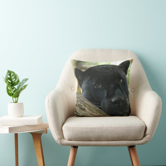 黒ヒョウ化粧枕 クッション (椅子)