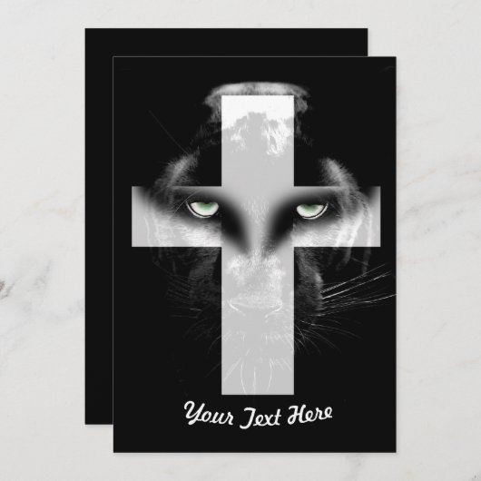 黒ヒョウ十字 招待状 (正面/裏面)