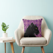 黒ヒョウ紫枕 クッション (椅子)