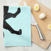 黒ヒョウ キッチンタオル (四つ折り)