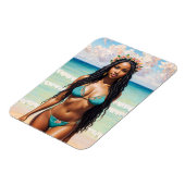 黒ビキニ女性ロックス マグネット (左側)