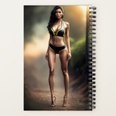 黒ビキニ手帳を着た少女 ノートブック (裏面)