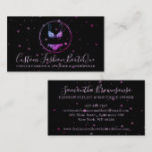 黒ビキニ水着ランジェリー下着ブラパンツ 名刺 (正面/裏面)