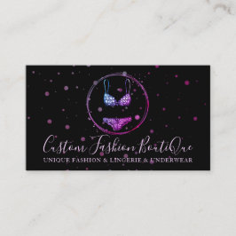 黒ビキニ水着ランジェリー下着ブラパンツ 名刺