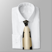 黒ビクトリアンエレガントと金ゴールド ネクタイ (タイ)