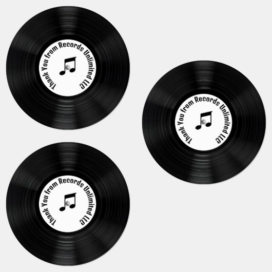 黒ビニールLPレコードありがとう ラベル (グループ)