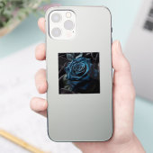 黒ビロードの青いバラ シール (スマートフォン)