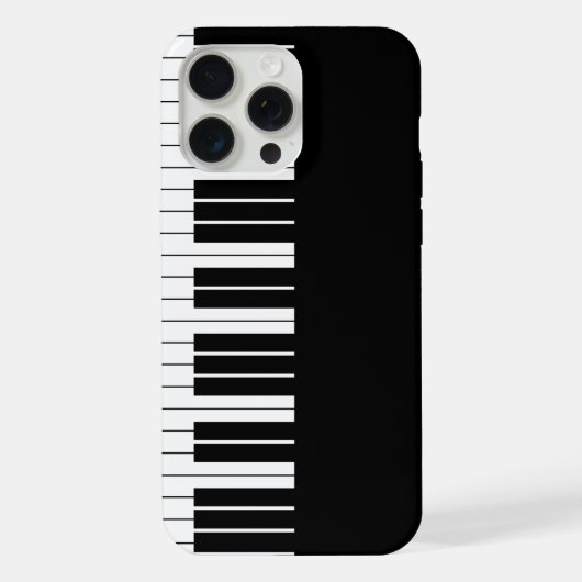黒ピアノ鍵盤 iPhoneケース (裏面)