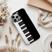 黒ピアノ鍵盤 iPhoneケース