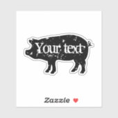 黒ピグシルエットロゴカスタムビニールシール シール (シート)