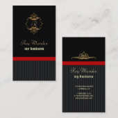 黒ピンのストライプ+名刺 名刺 (正面/裏面)