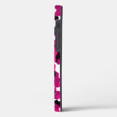 黒ピンクと白の迷彩柄 Case-Mate iPhoneケース (裏面 / 左)