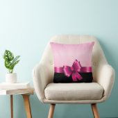 黒ピンクパーソナライズされたグラデーションストライプピンクボウ クッション (椅子)