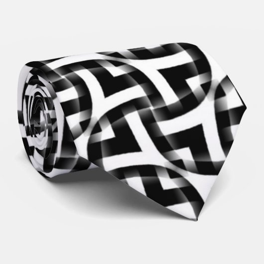 黒ファンキーと白のファッションネックタイ ネクタイ (ロール)