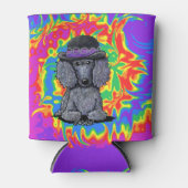 黒ファンキープードル 缶クーラー (正面)