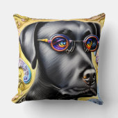 黒ファンキーラブラドール クッション (正面)