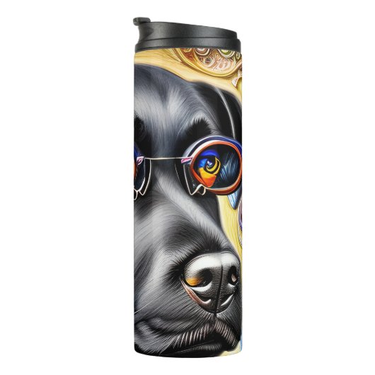 黒ファンキーラブラドール タンブラー (回転右)