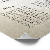 黒ファンキー石ライトと渦巻き座席表 ポスター (角)