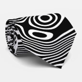 黒ファンキー線/白の巻き予測できな付けグラフィックストライプ ネクタイ (ロール)