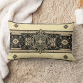 黒ファンシーとタン装飾用クッション ランバークッション (ブランケット)