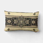 黒ファンシーとタン装飾用クッション ランバークッション (裏面)