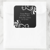 黒ファンシーと白のシール スクエアシール (バッグ)