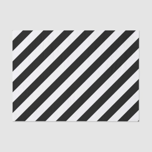 黒ファンシーと白の対角パタストライプのーン 薄葉紙 (正面)