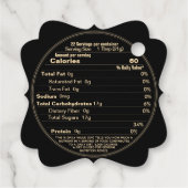 黒ファンシーと金ゴールドのハニーラベル栄養ラベル フェイバータグ (裏面)