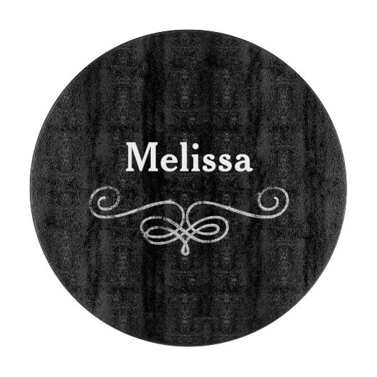 黒ファンシーと銀 カッティングボード (正面)