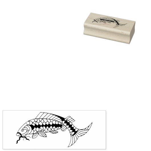 黒ファンシーの魚の列はかりで測 ラバースタンプ (押印)