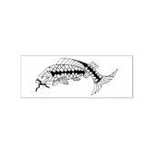 黒ファンシーの魚の列はかりで測 ラバースタンプ (インプリント)
