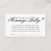 黒ファンシー文字 | Mommys Bellyの大きさ エンクロージャーカード (正面)