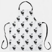 黒ファンシー猫 エプロン (正面)