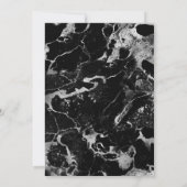 黒フェイクと銀の大結婚理石 招待状 (裏面)