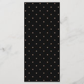 黒フェイクのメニューの結婚バラ点々のある金ゴールド メニュー (裏面)