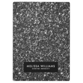 黒フェイクグリッター縁どフレーム クリップボード (裏面)