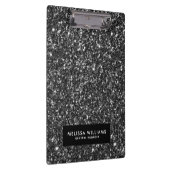 黒フェイクグリッター縁どフレーム クリップボード (右)