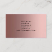 黒フェイク大理石のバラ金ゴールド箔 名刺 (裏面)