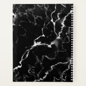 黒フェイク大理石ルックカスタム写真テンプレート プランナー手帳 (裏面)